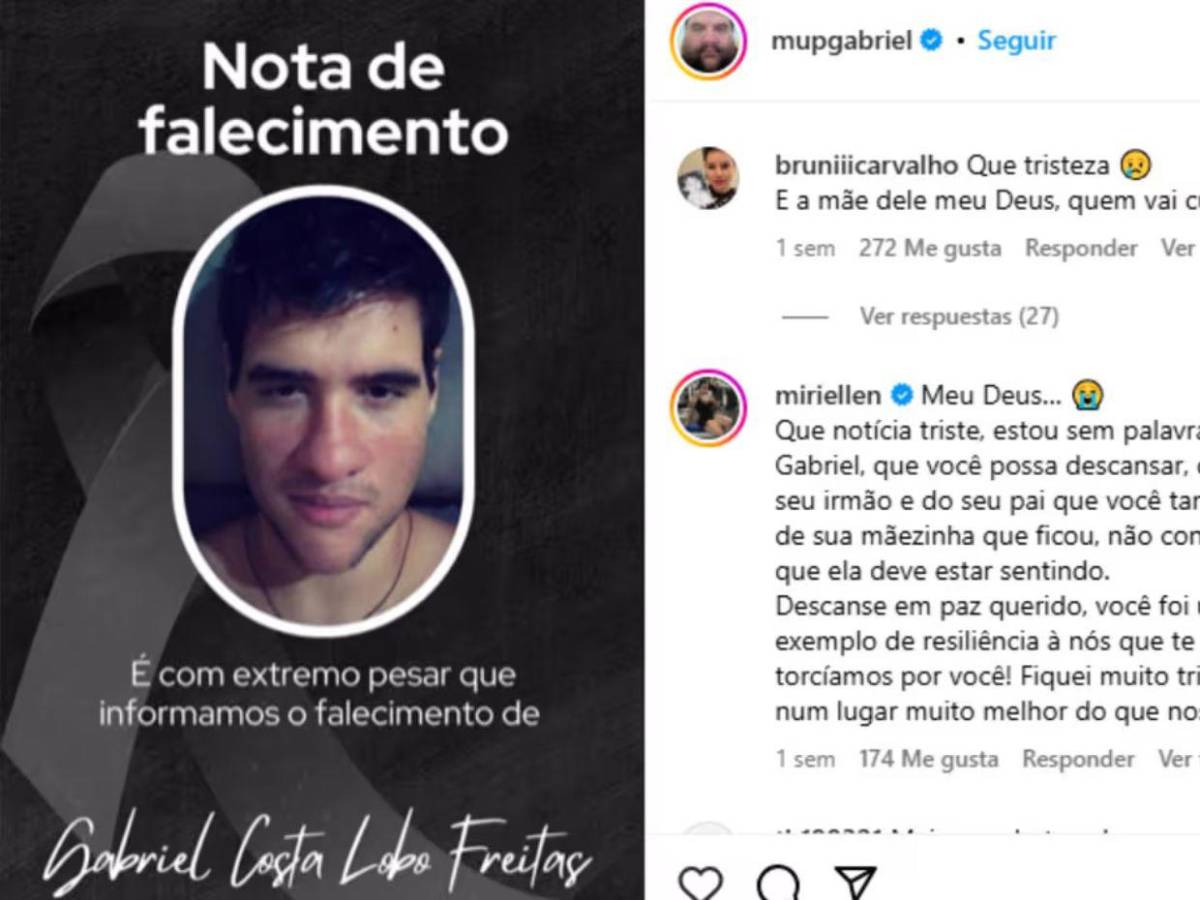 Muere Gabriel Freitas, el influencer brasileño que luchó contra la obesidad