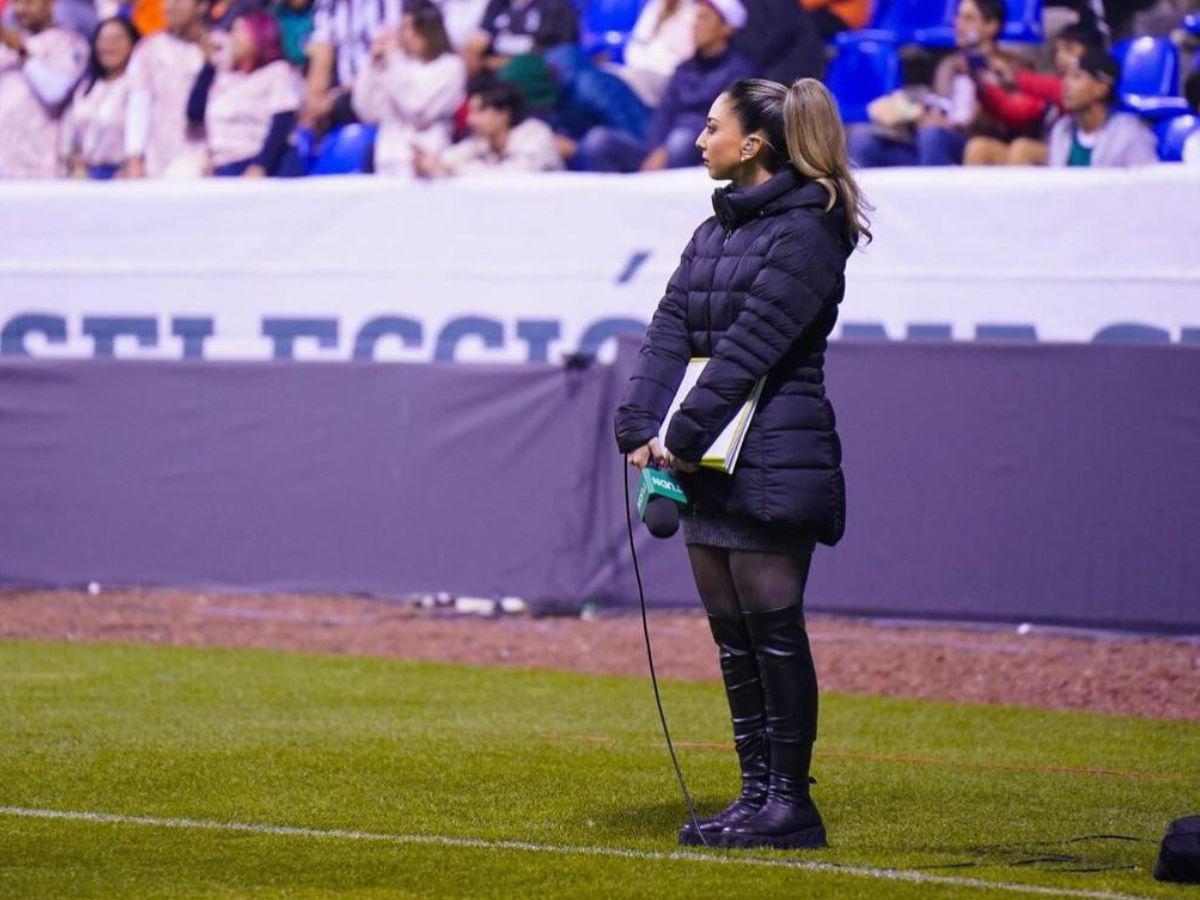 La bella periodista azteca que llegó a San Pedro Sula para el Honduras vs México