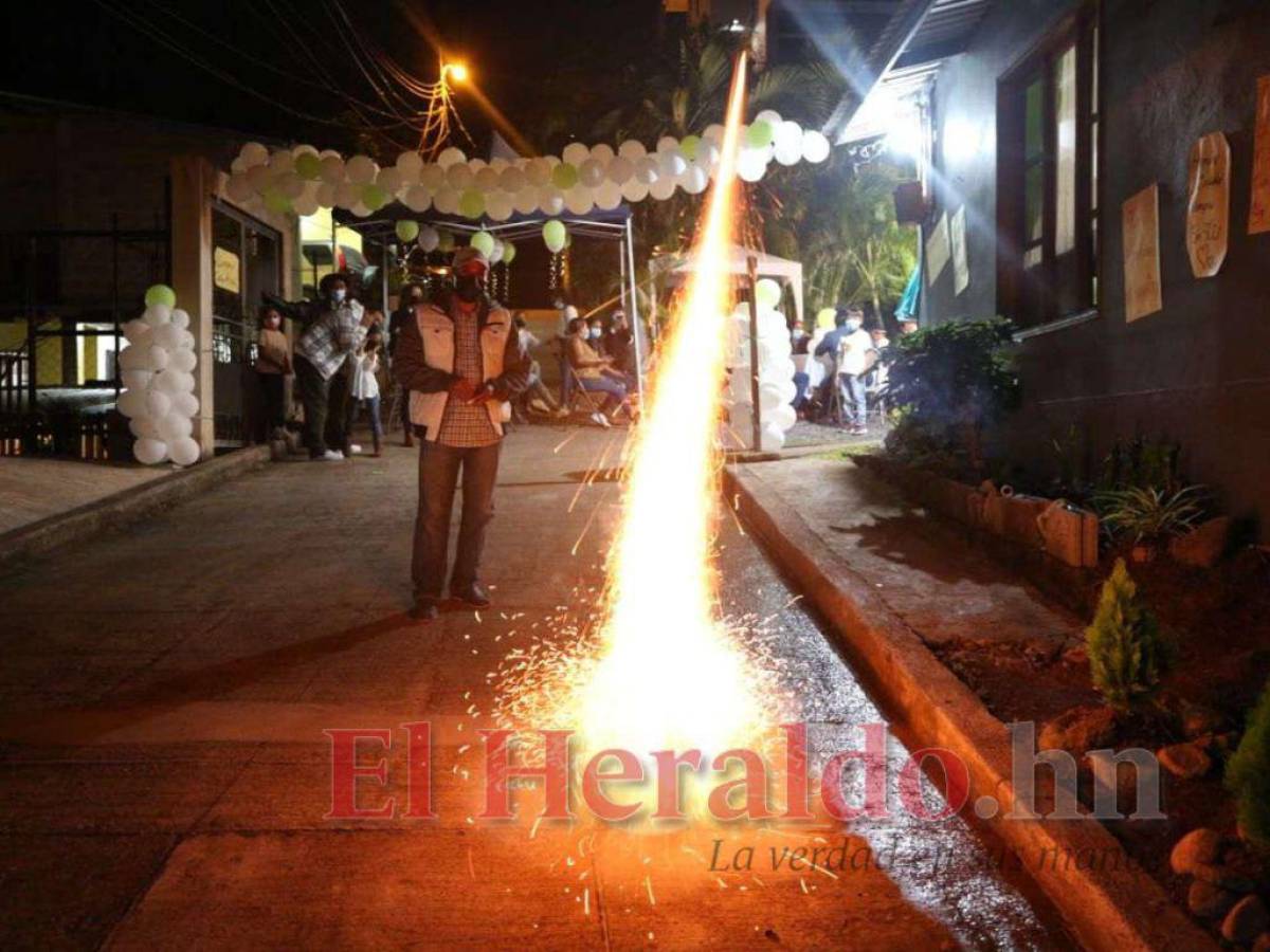 Ayer fue un día de fiesta en el barrio El Buen Pastor en la aldea El Chimbo de Santa Lucía.