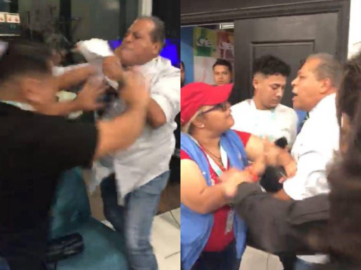 Empleados de Dinaf se enfrentan a golpes con periodista César Silva