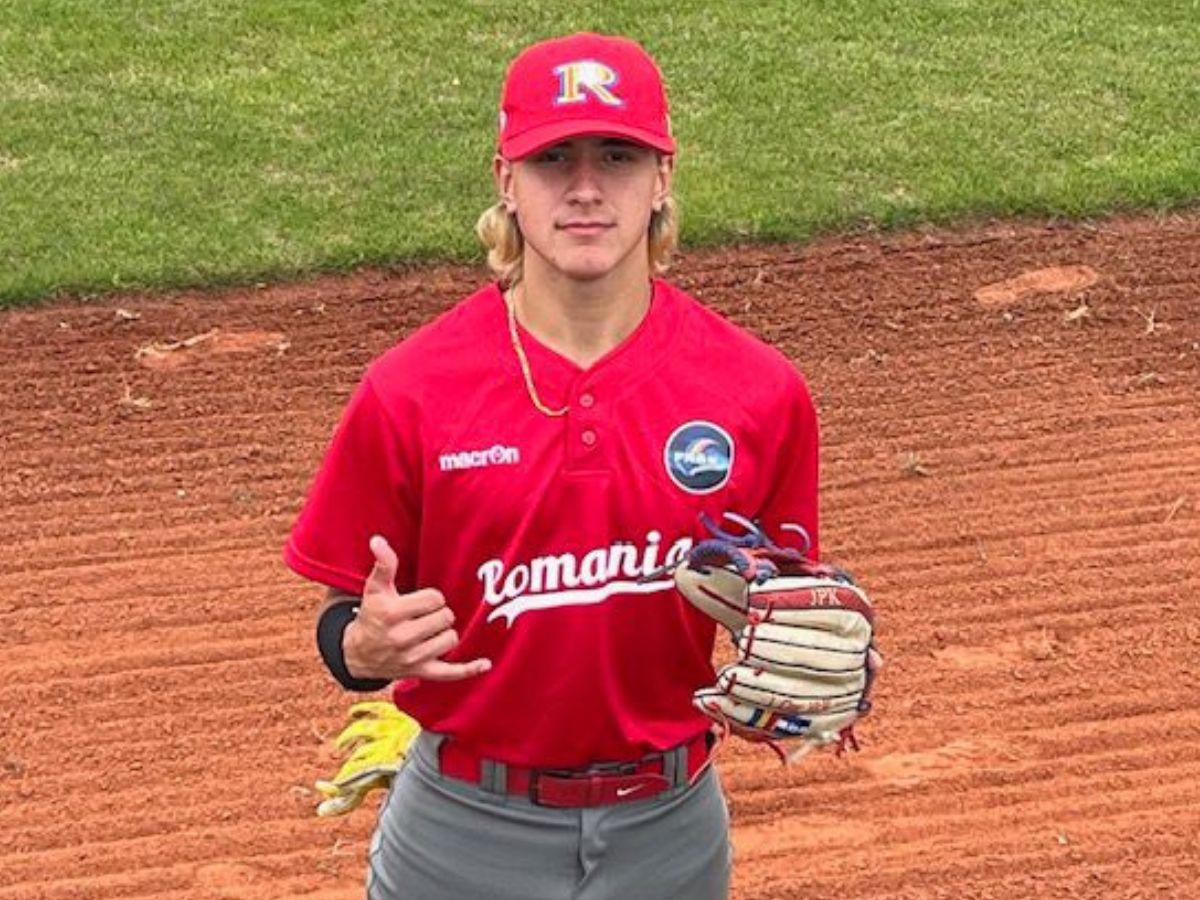 Luca Erazo, el hondureño que juega béisbol con la Selección de Rumania