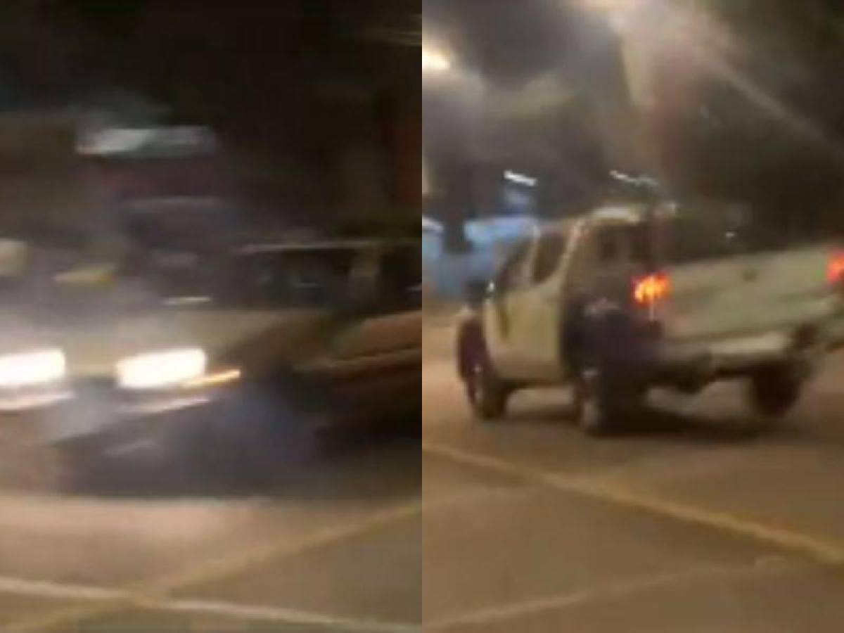 Video: Corredores de auto dejan atrás a lenta patrulla de la Policía que los perseguía en pleno bulevar en la capital