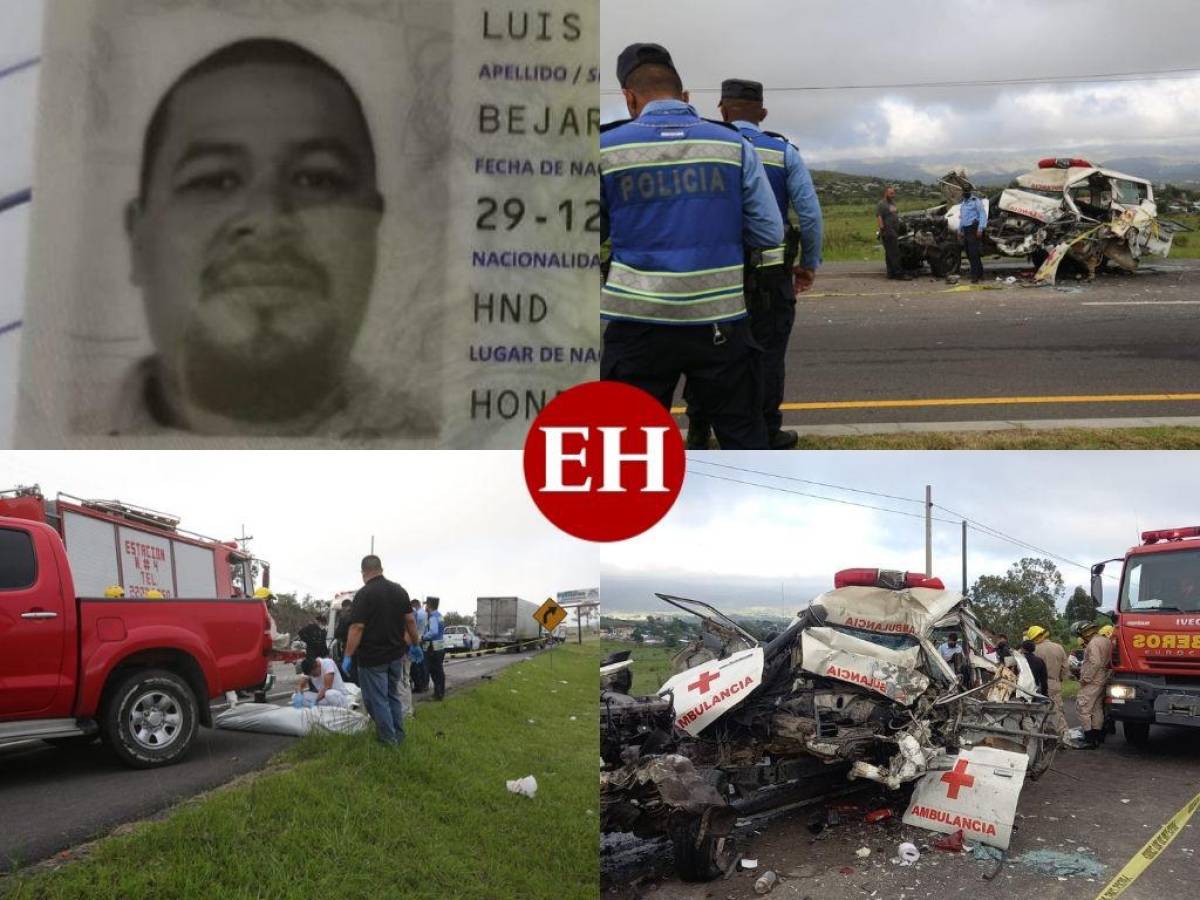 La escena del trágico accidente y la imagen en vida de Luis Alonzo Bejarano, uno de los fallecidos.