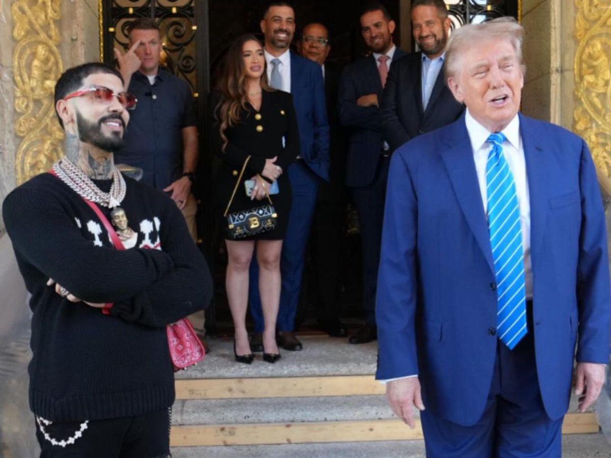 Así fue la visita de Anuel AA a la casa de Donald Trump