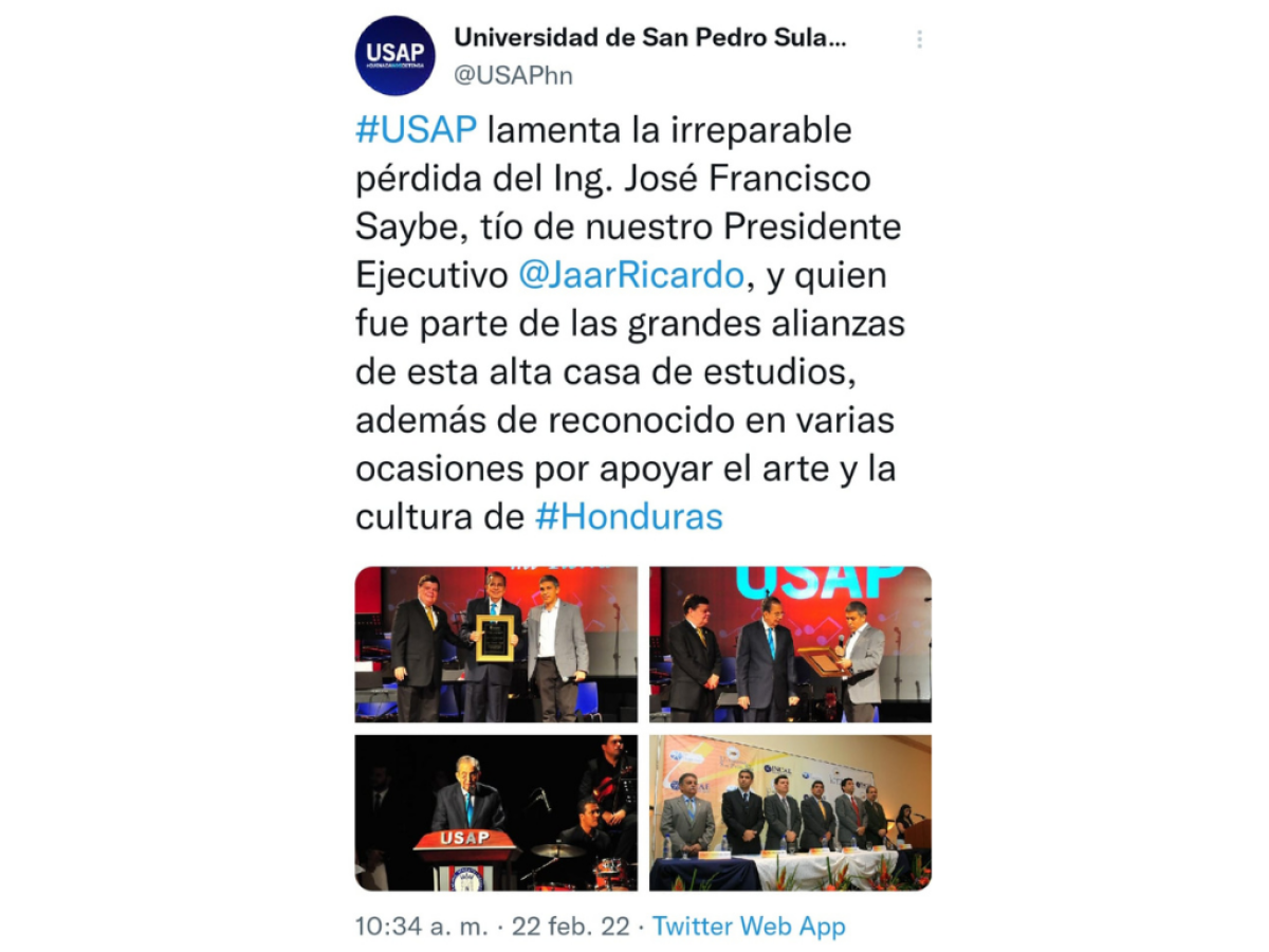 Adiós al precursor del teatro en Honduras: sectores lamentan deceso de Ing. Francisco Saybe