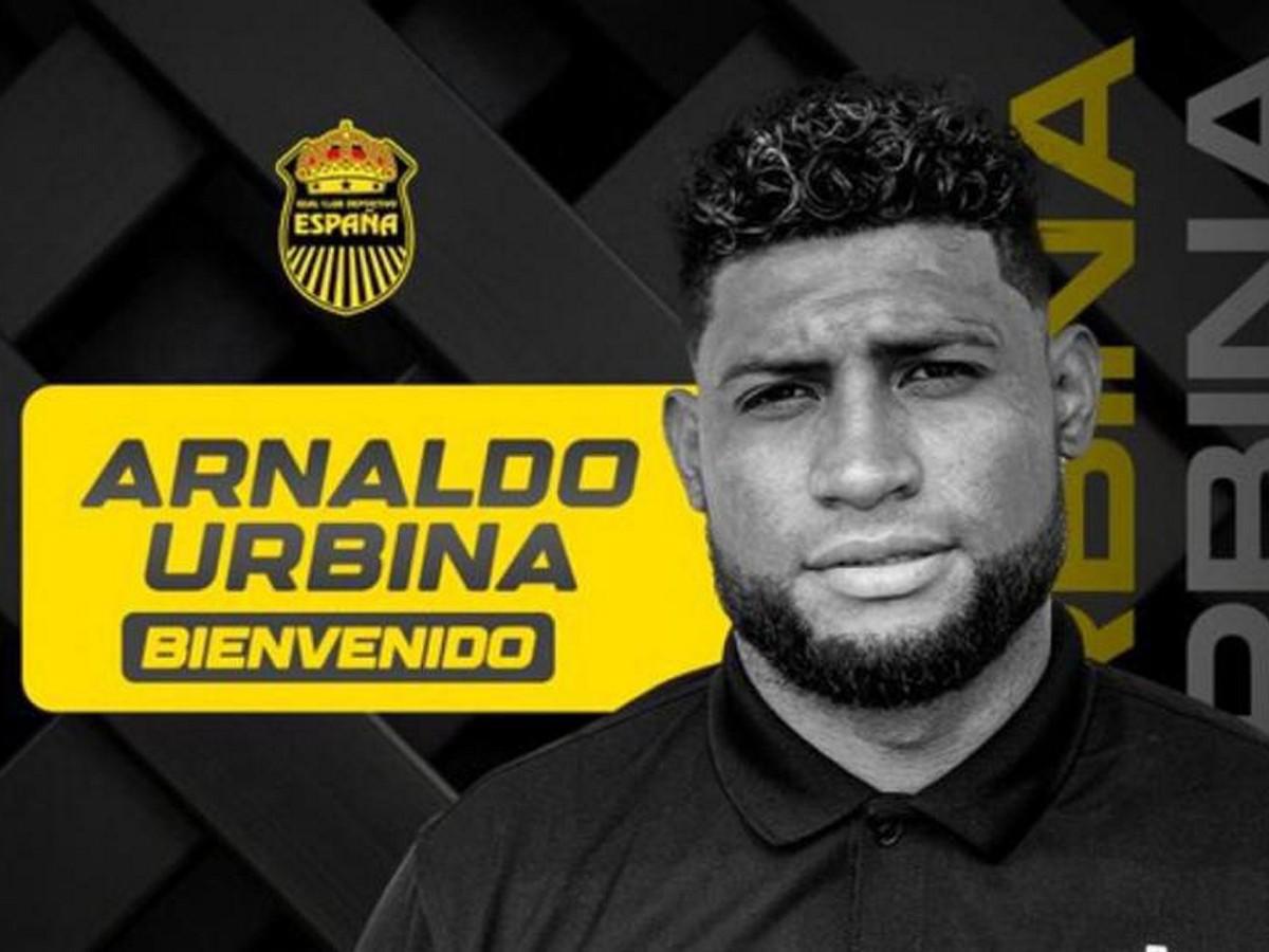 Real España ficha a Arnaldo Urbina, la cuarta alta de cara al torneo Apertura 2023