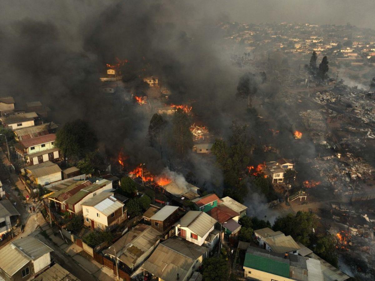 Los incendios continúan activos en Chile.