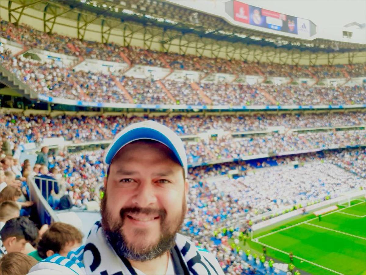 José Jorge Villeda tuvo el privilegio de presenciar un partido de su amado Real Madrid en el estadio Santiago Bernabéu.