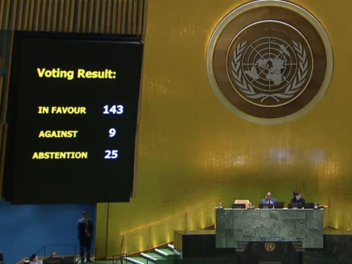 Honduras vota a favor de adhesión de Palestina a la ONU