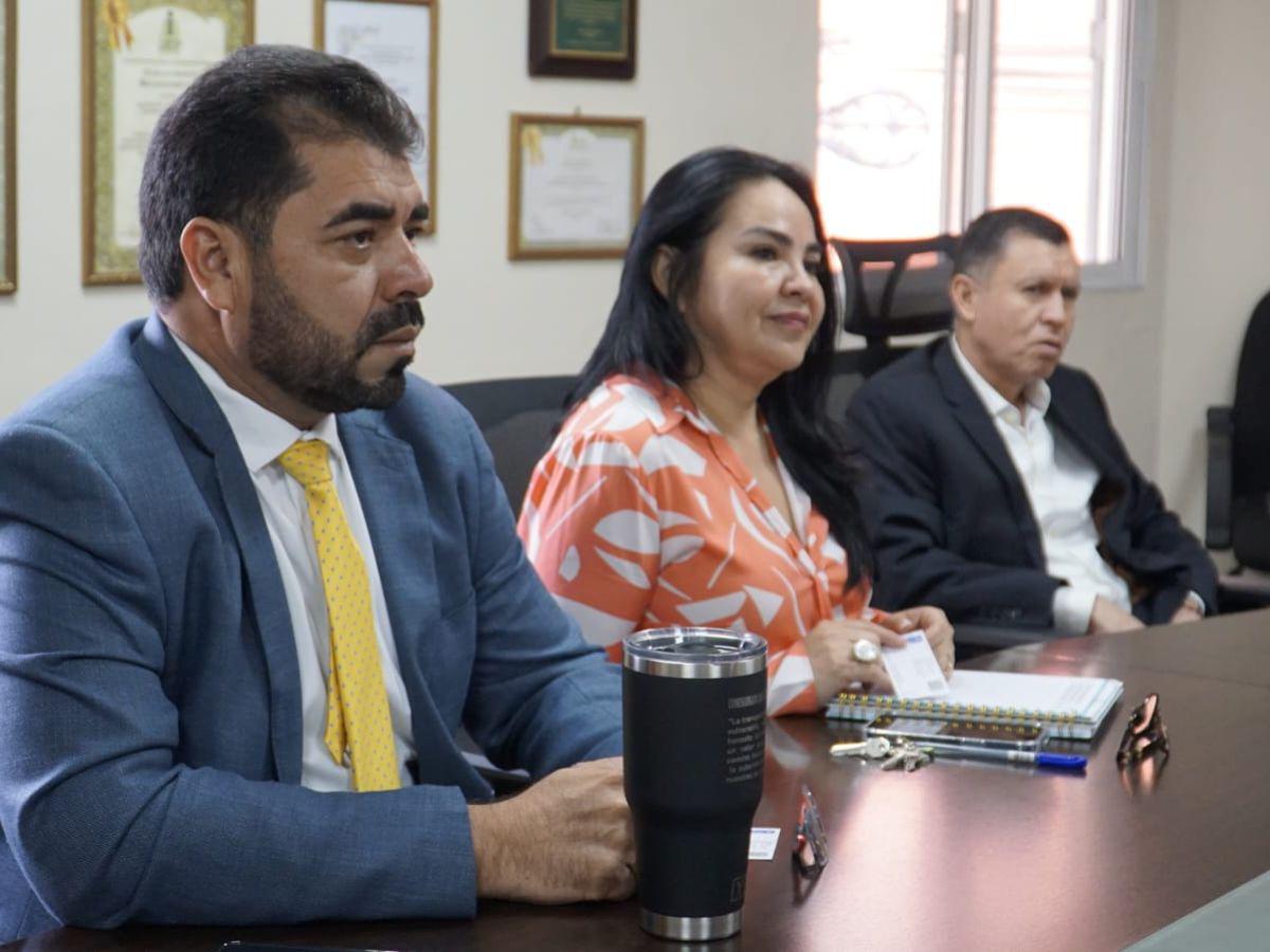 Los tres comisionados del IAIP participaron en la reunión con los representantes del PNUD.