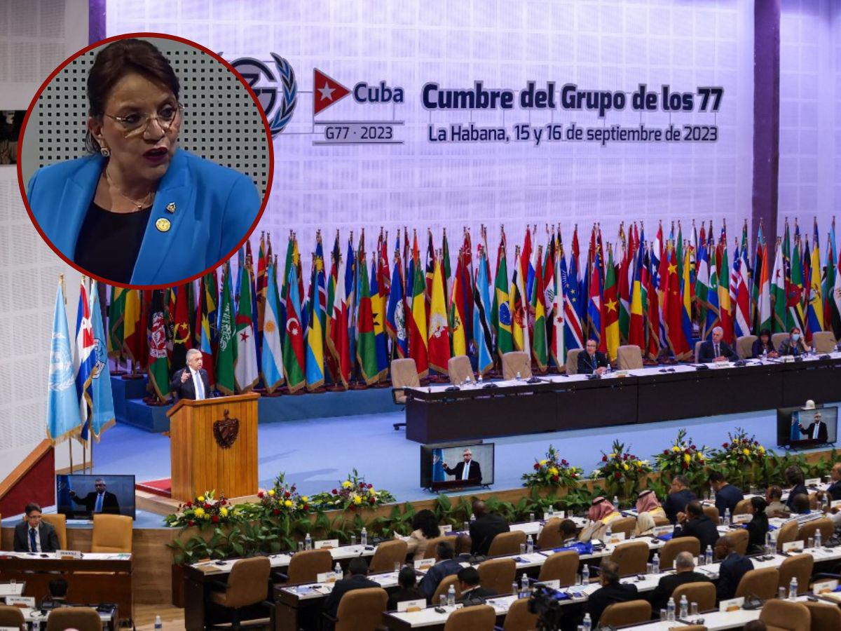 “De qué serviría el G77, el BM y la ONU sino somos capaces de eliminar los bloqueos”: Xiomara Castro en Cuba