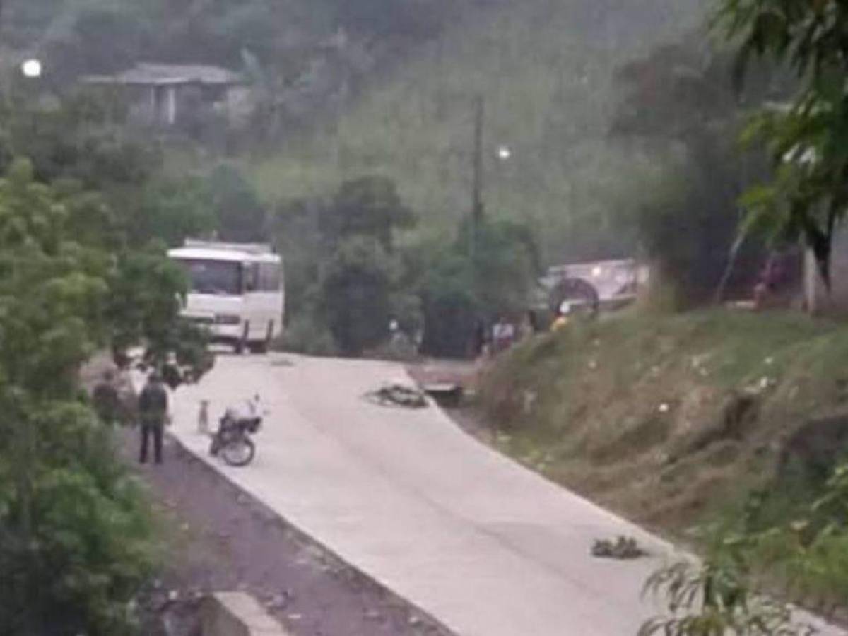 Dos hombres muertos deja balacera en San José de Colinas, Santa Bárbara