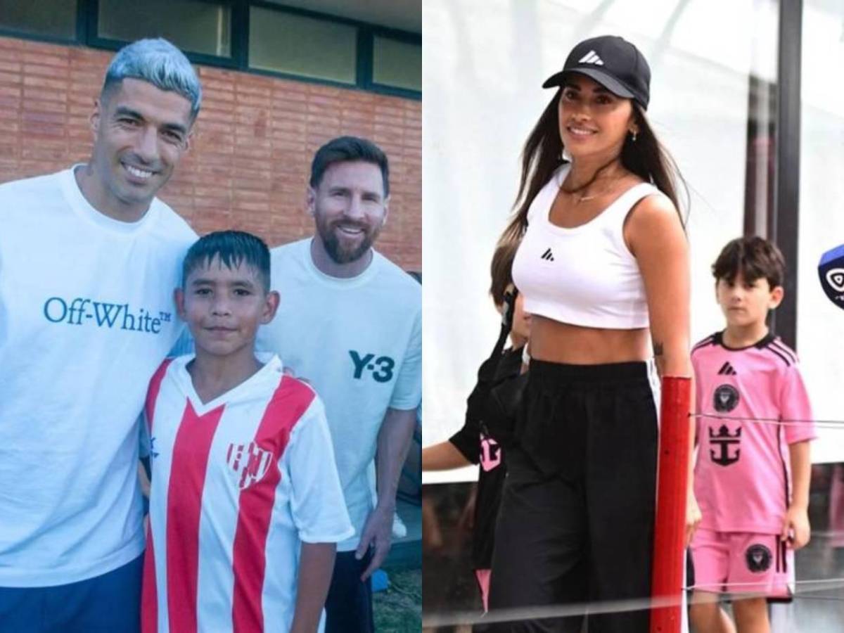 En fotos: Messi y Antonela Roccuzzo causan revuelo en Argentina tras debut de su hijo