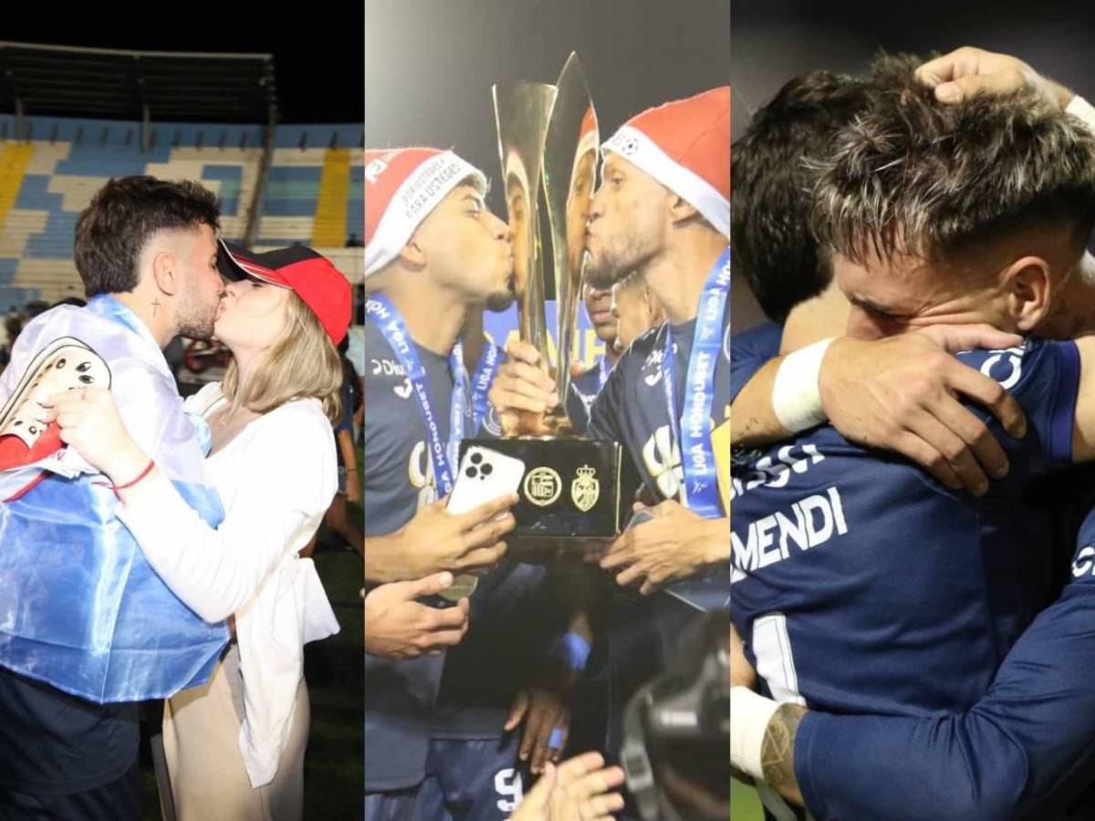 Motagua celebra la obtención de su copa 19 en Liga Nacional: Besos, lágrimas y emoción