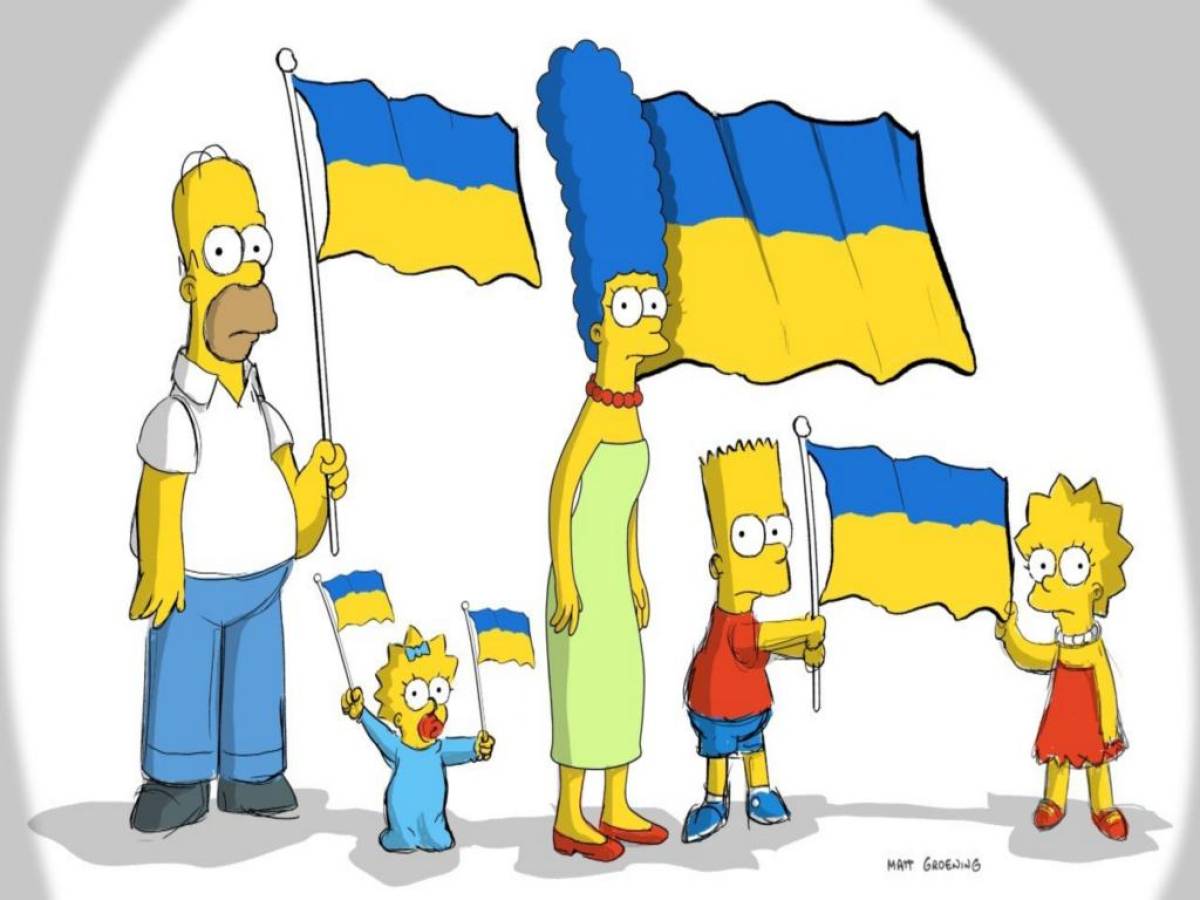 Los Simpson mostraron su apoyo a Ucrania en medio del ataque de Rusia