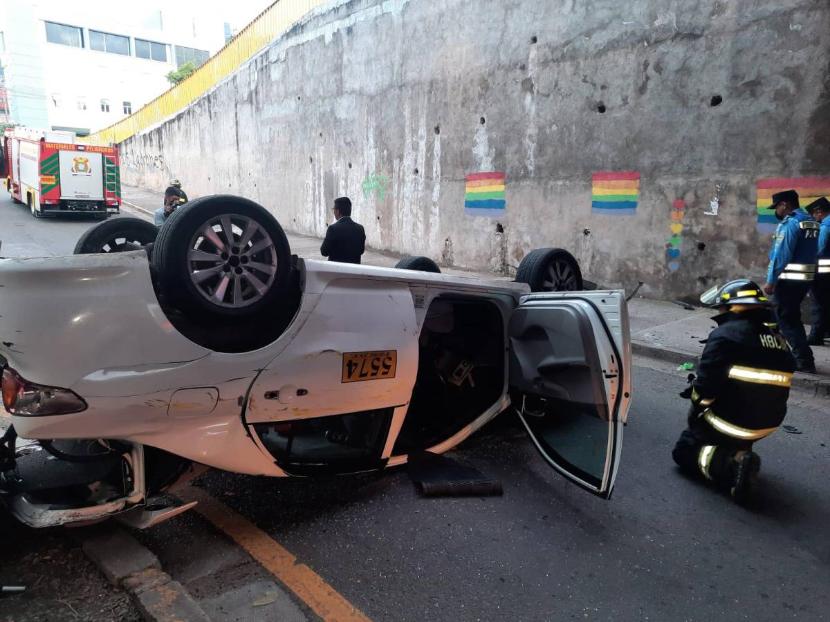 Video: Cuatro heridos deja accidente en el bulevar Morazán de Tegucigalpa