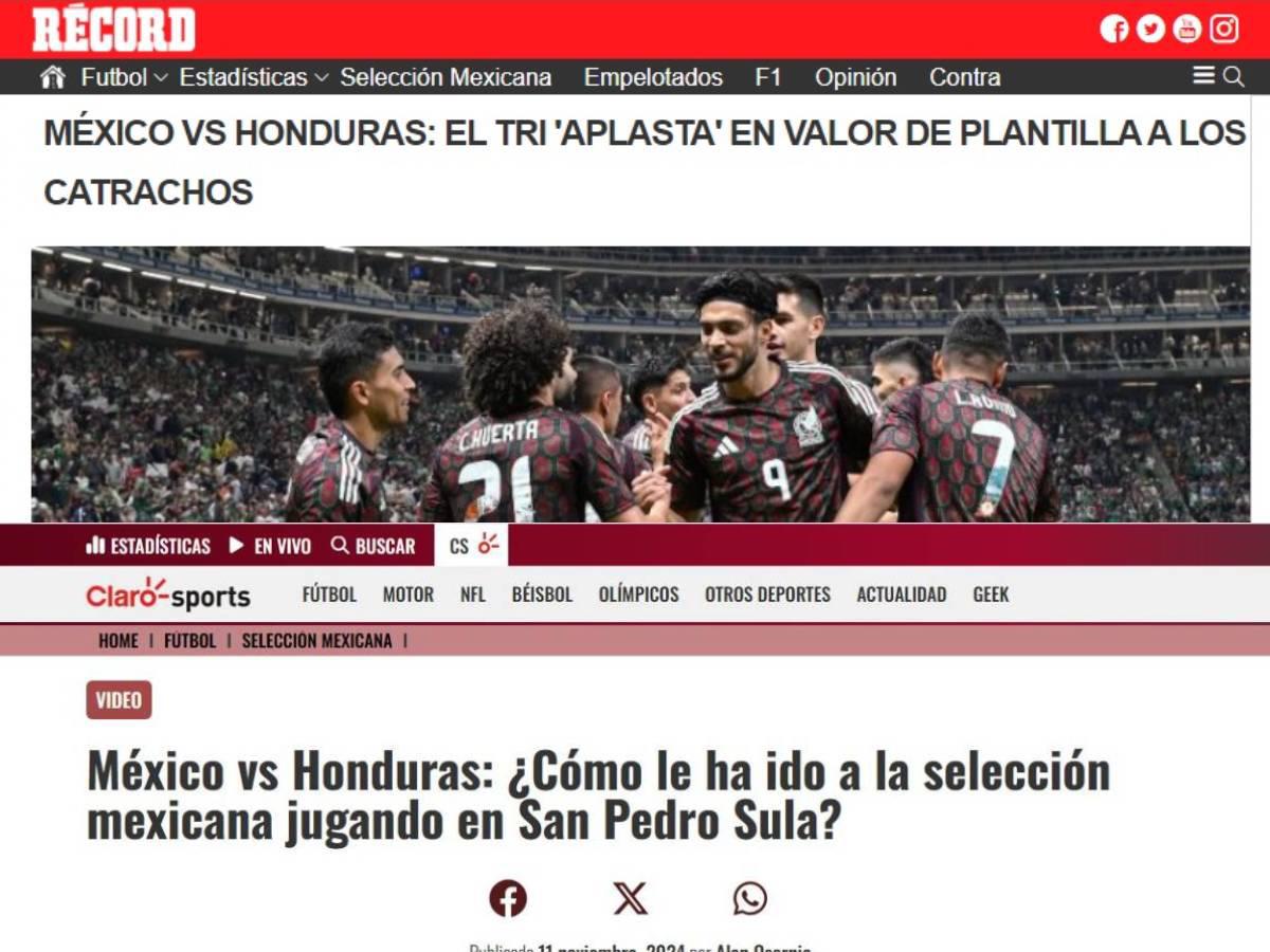 Lo que dicen en México sobre Honduras previo a juego de Nations League