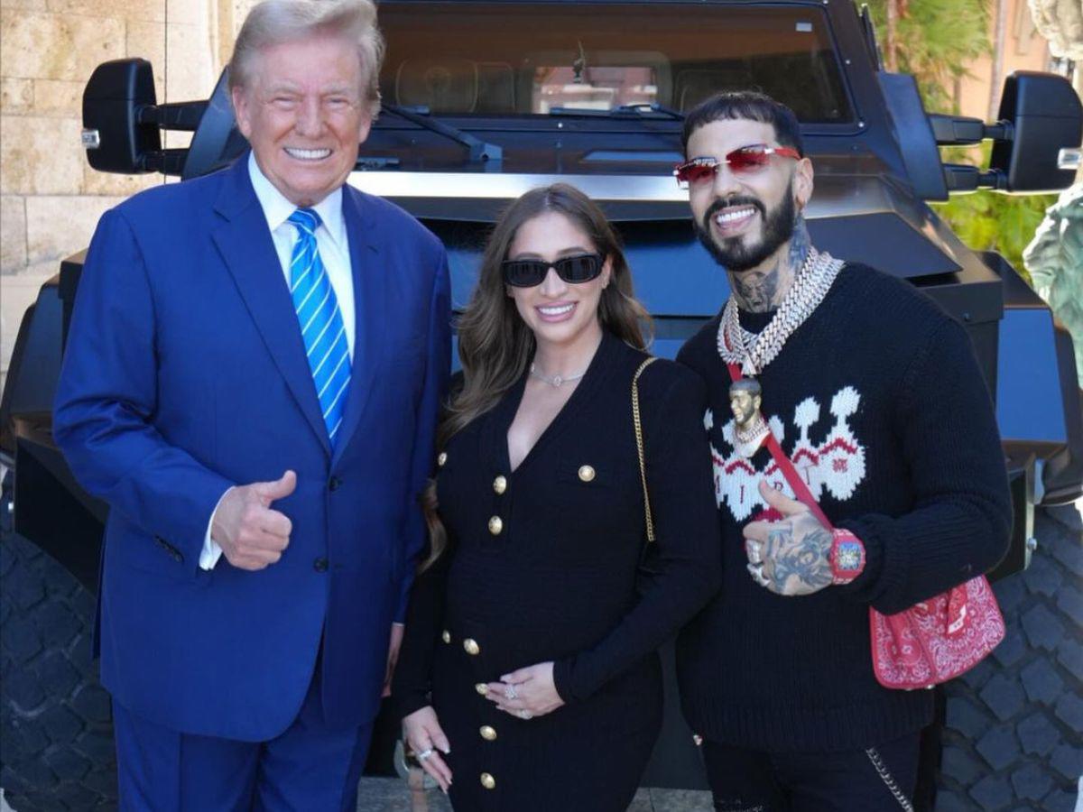 Así fue la visita de Anuel AA a la casa de Donald Trump