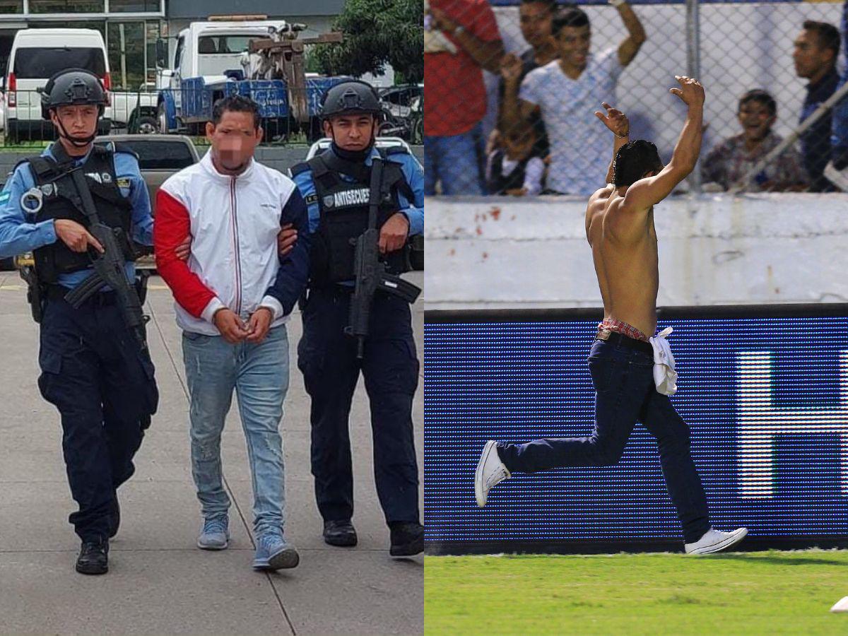 Capturan en la capital a “Rasquiña”, el aficionado que “anotó un gol” en el clásico Olimpia vs Motagua