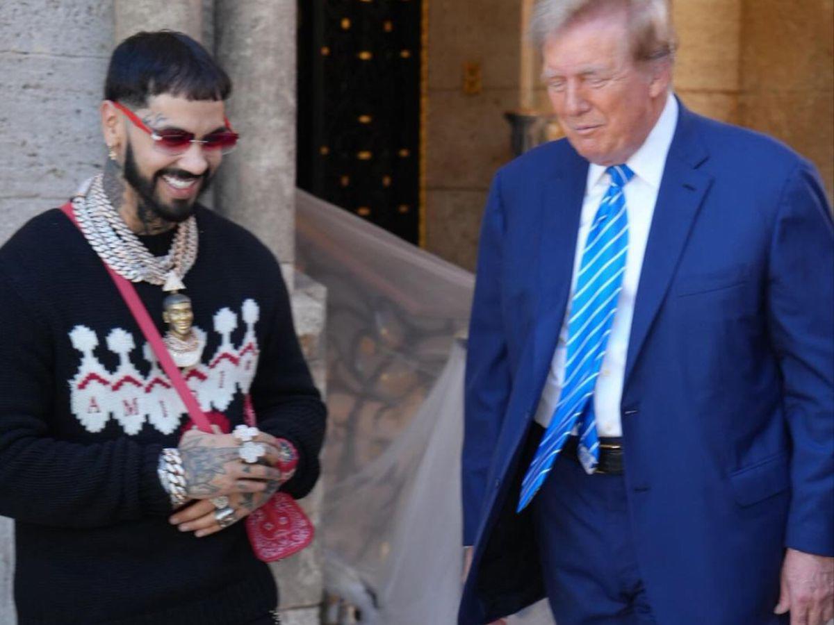 Así fue la visita de Anuel AA a la casa de Donald Trump