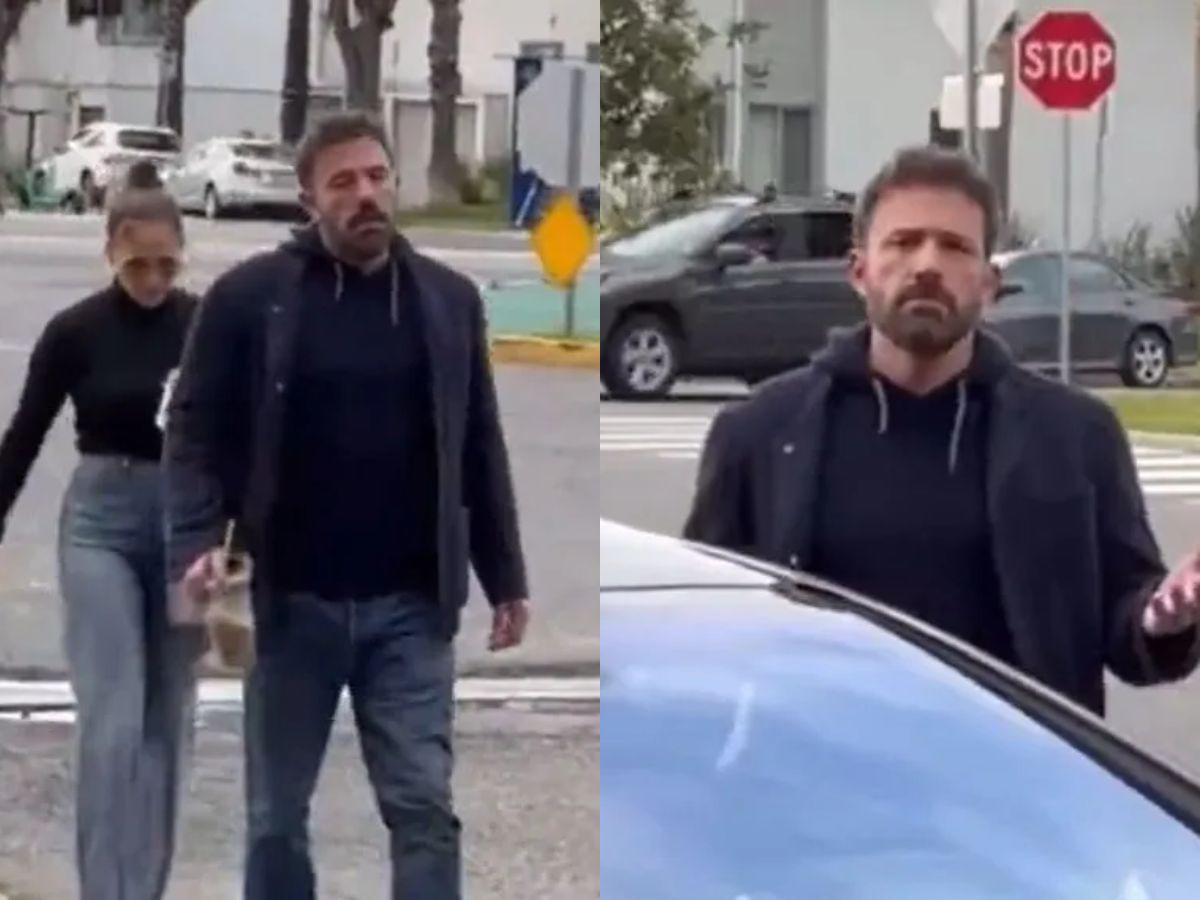 Captan a Ben Affleck luciendo, una vez más, fastidiado junto a Jennifer López