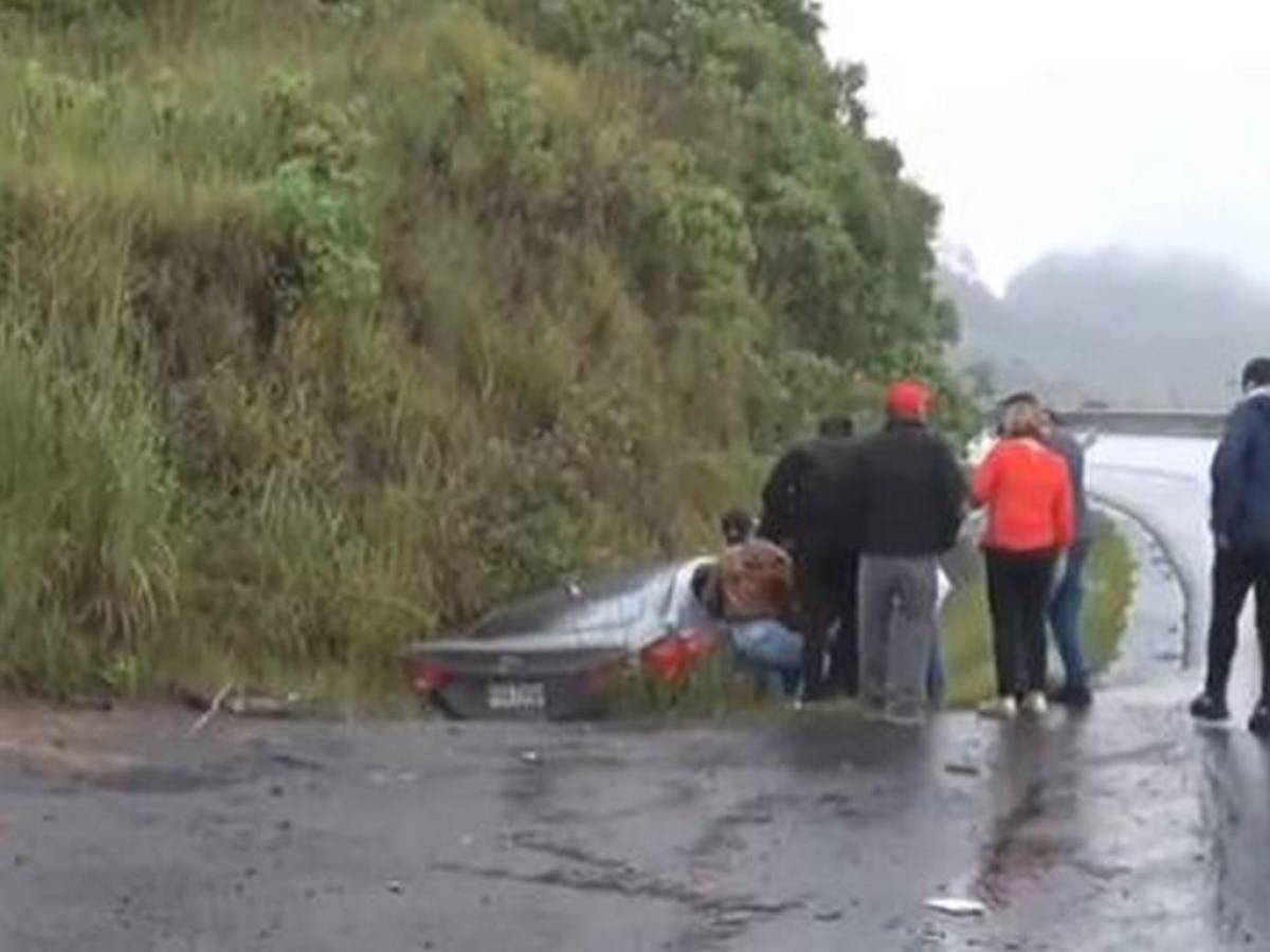 Cinco heridos tras accidentes en la CA-5 por estado de carreteras ante tormenta Julia