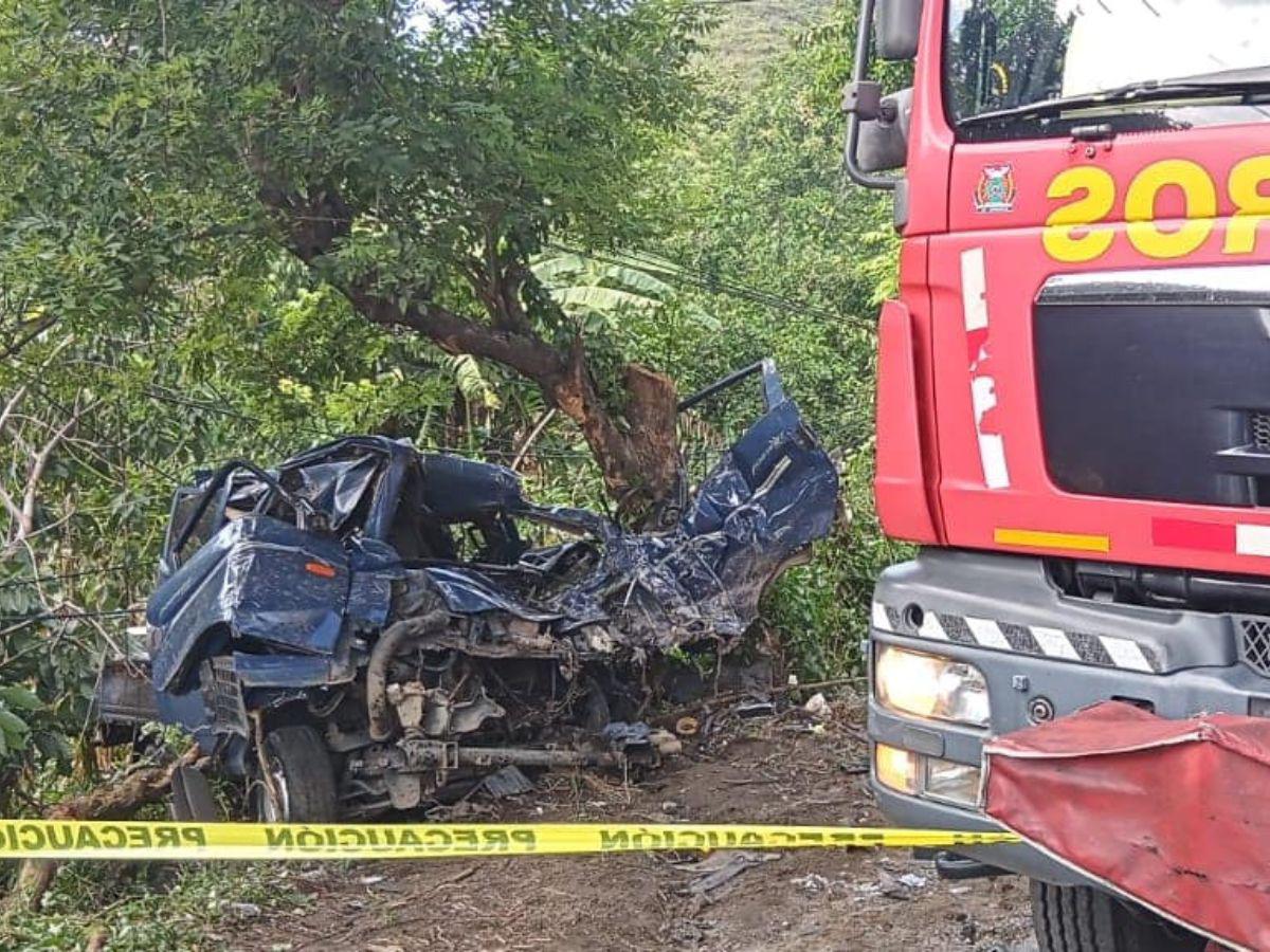 Dos muertos deja accidente de tránsito en El Palmar, Cortés