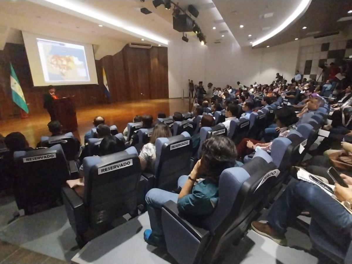 Migdonia Ayestas presentando su informe sobre la violencia en Honduras.