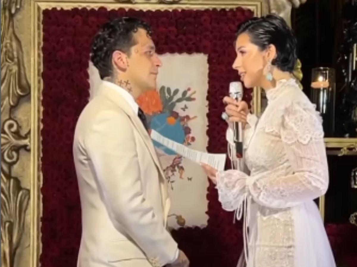 El discurso de Ángela Aguilar a Nodal en su boda