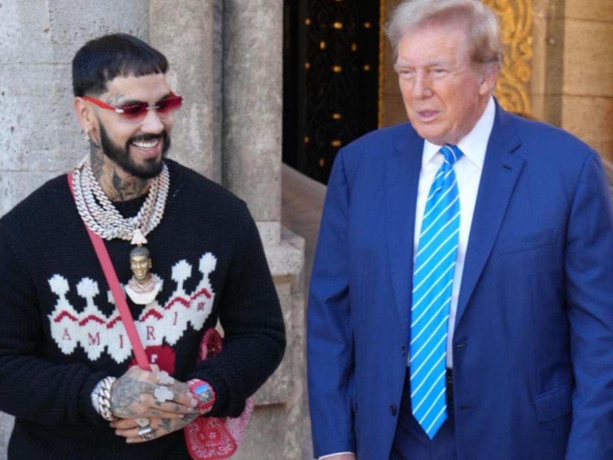 Así fue la visita de Anuel AA a la casa de Donald Trump