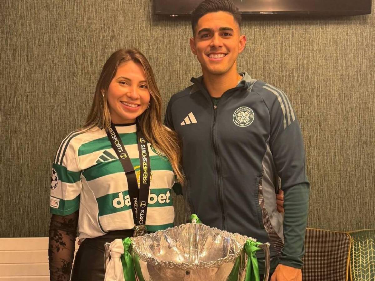 Así celebraron Luis Palma y su esposa Annie Córdova el campeonato del Celtic en Escocia