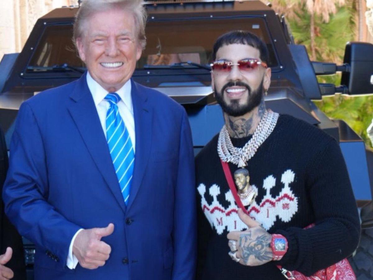 Así fue la visita de Anuel AA a la casa de Donald Trump