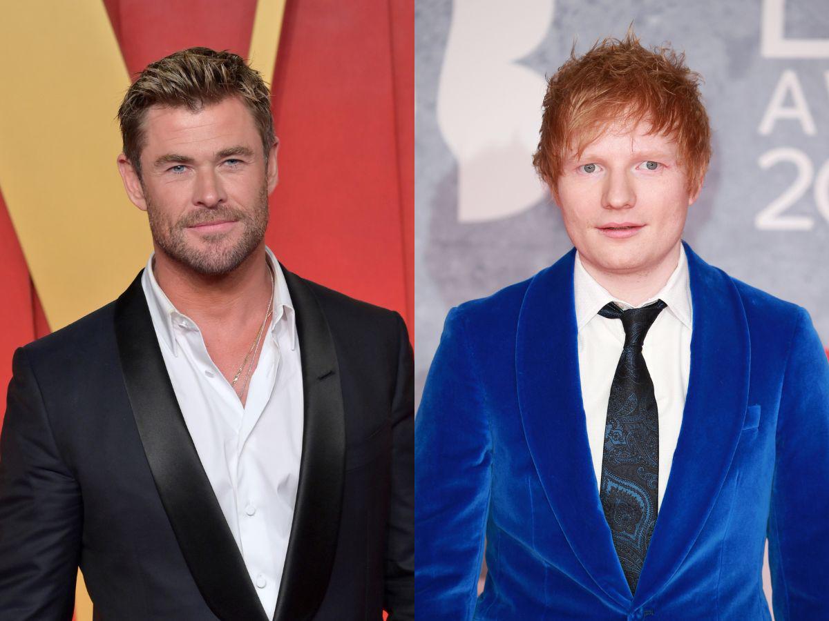 Chris Hemsworth toca la batería en concierto de Ed Sheeran