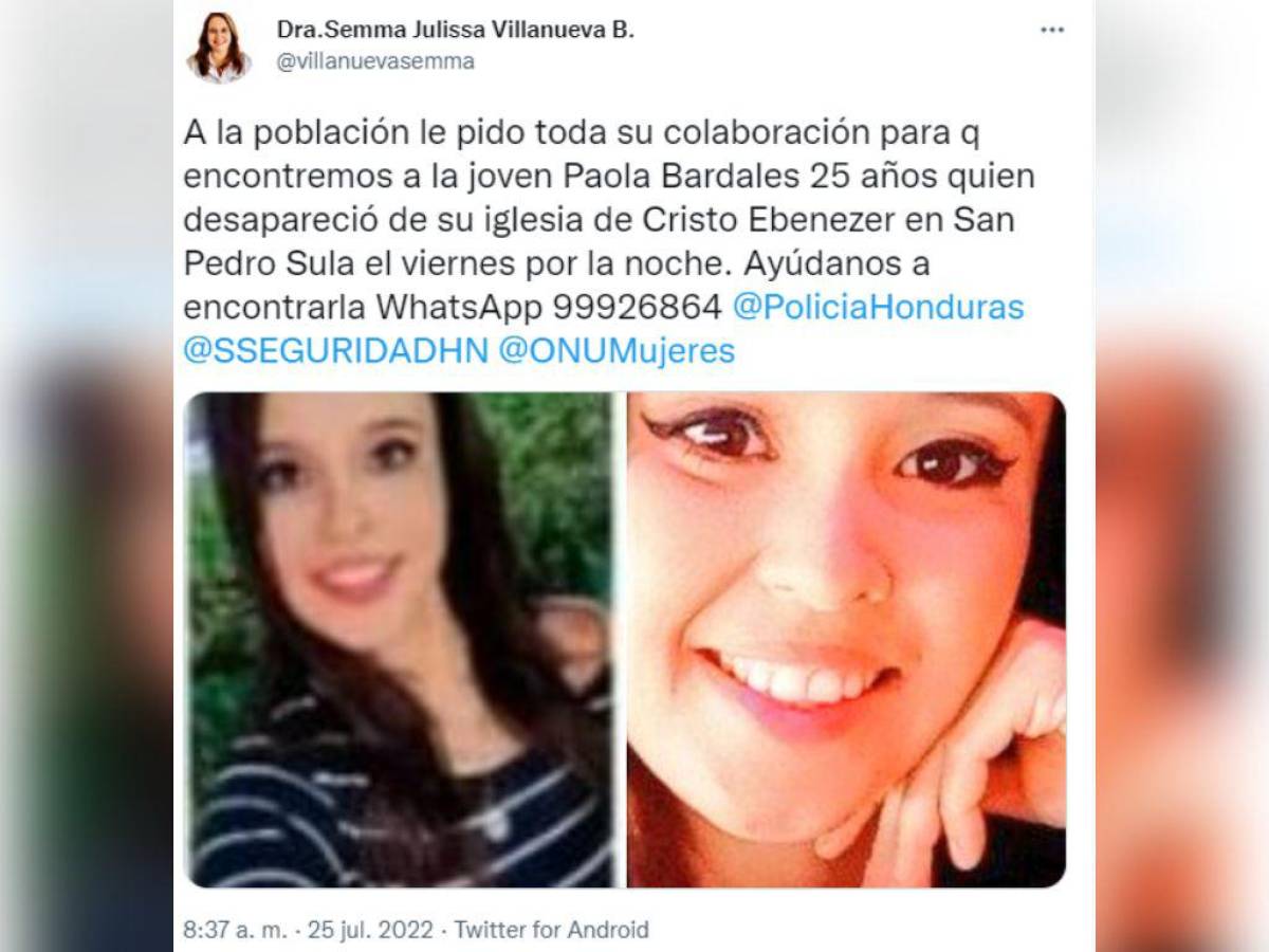 Este fue el tuit publicado por la funcionaria.