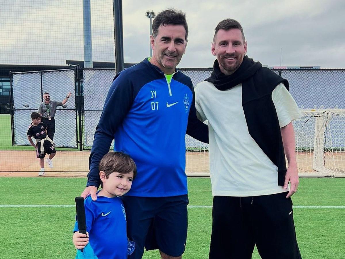 El Astro Argentino saludo a Juan Yalet, en la escuela donde su hijo entrena.