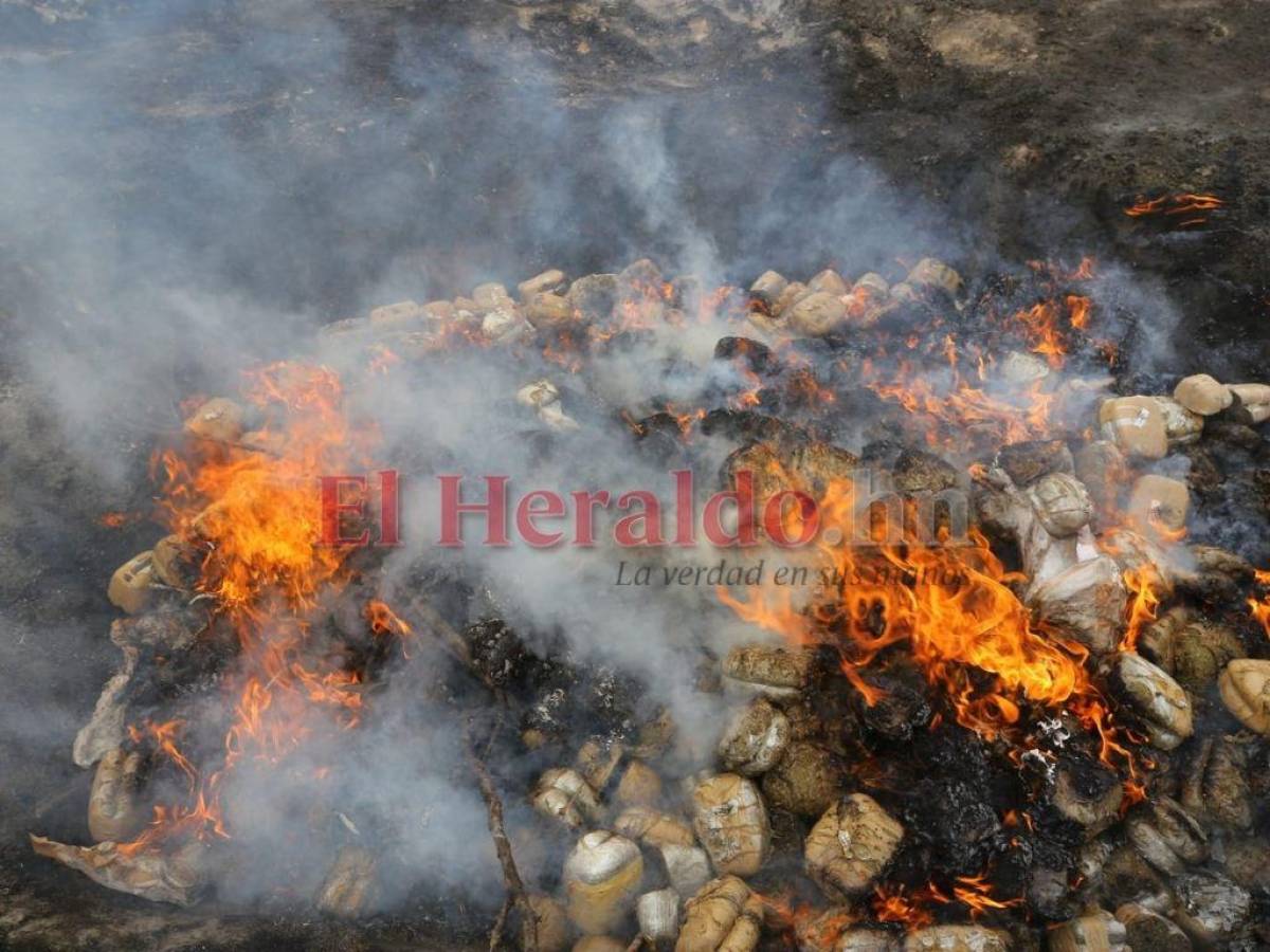 La droga fue incinerada la mañana de este viernes.