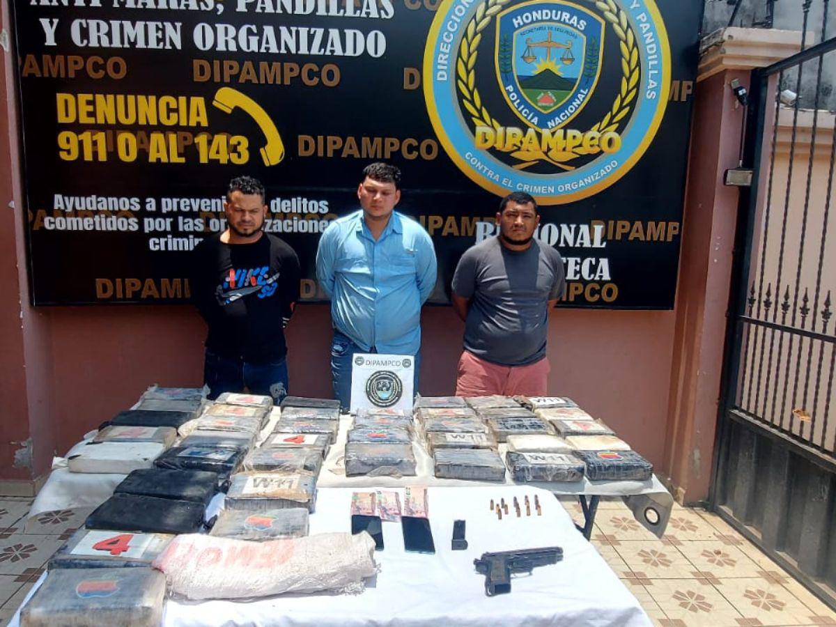 Incautan 40 kilos de cocaína valorada en 14 millones de lempiras en Choluteca