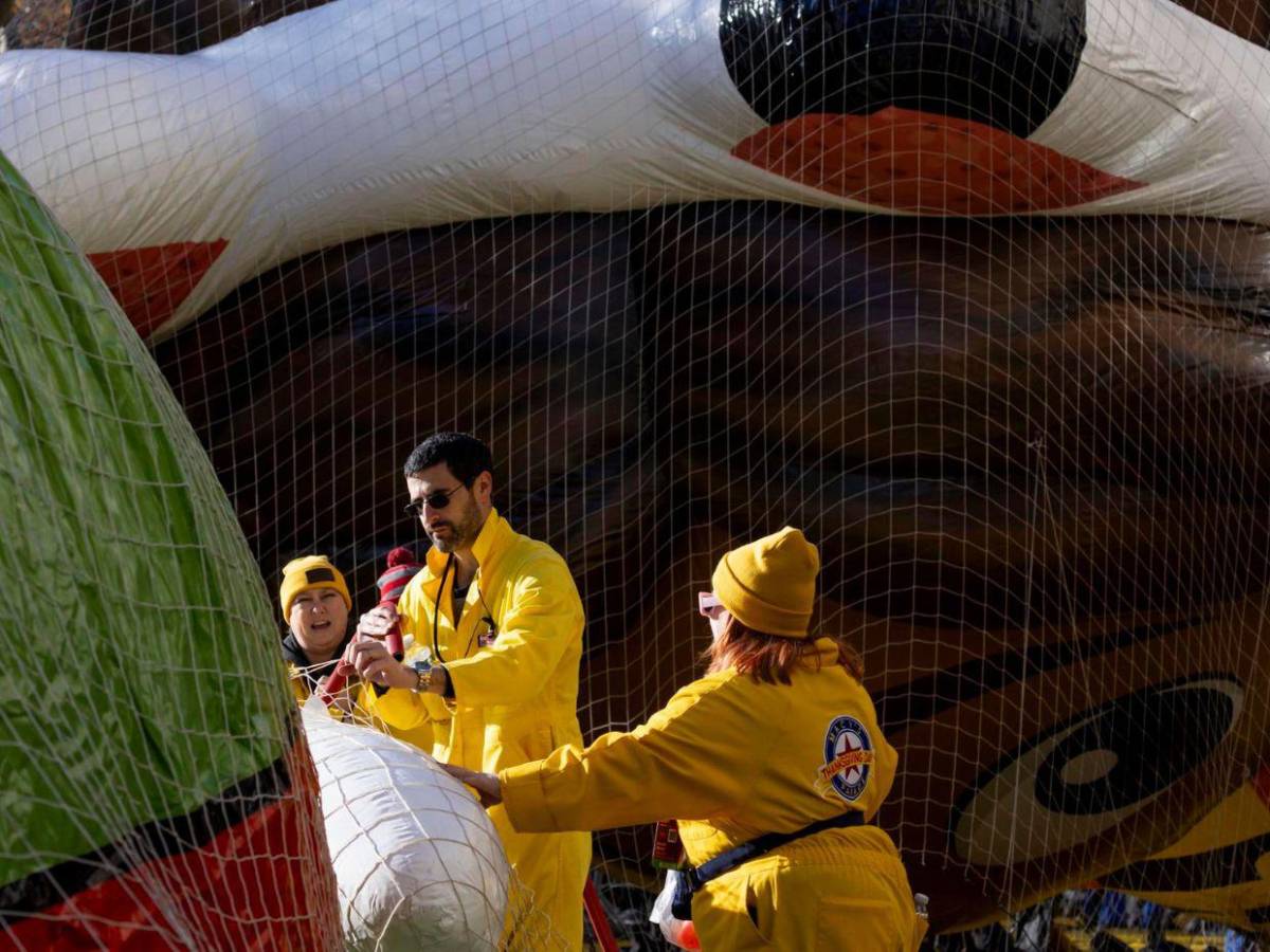 Todo listo para el desfile de Thanksgiving de Macy’s en Nueva York