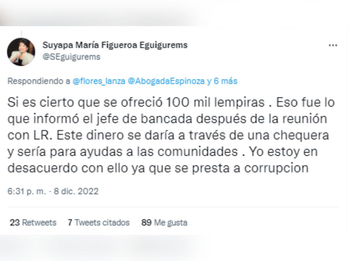 Desde el PSH confirman ofrecimiento de bono de L 100 mil a diputados en el Congreso