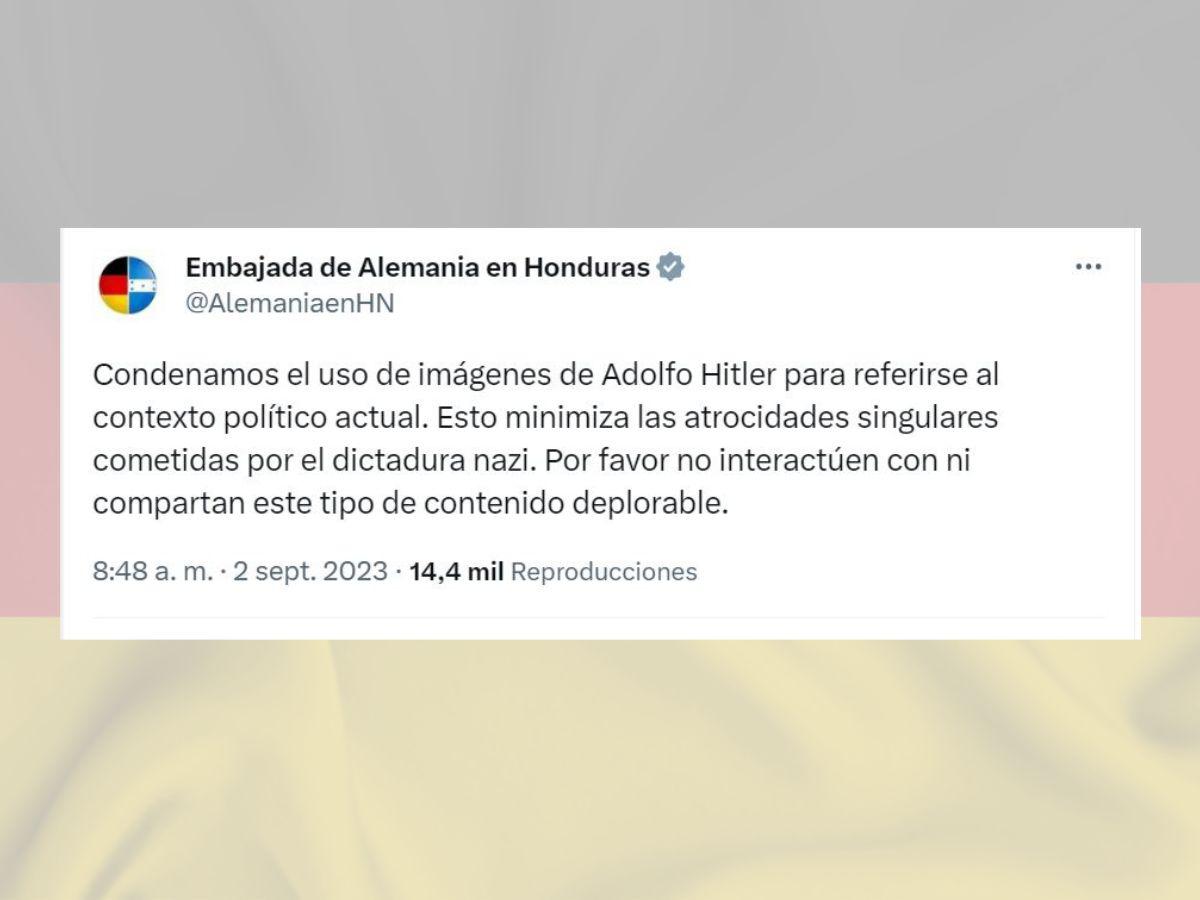 Embajadas de Israel y Alemania condenan uso de imágenes de Hitler en contexto político de Honduras