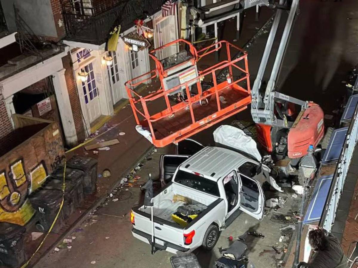 Impactantes imágenes de la escena tras atropellamiento masivo en Nueva Orleans