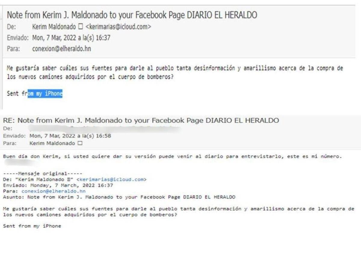 Este fue el correo electrónico que recibió el periodista.