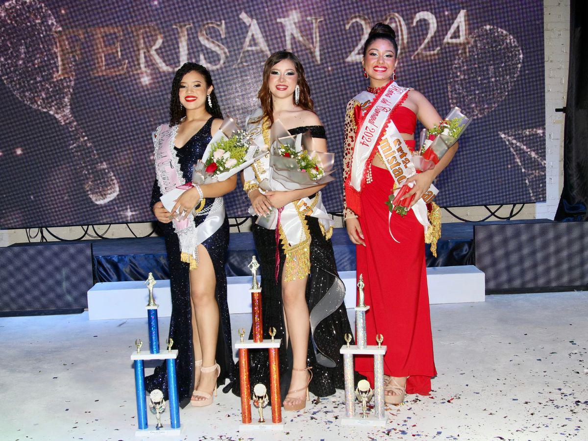 Lesly Colindres (Reina del Turismo), Danna Zerón Wood (Reina Ferisan) y Allison Osorio (Reina del Carnaval) fueron las máximas ganadoras de la velada.