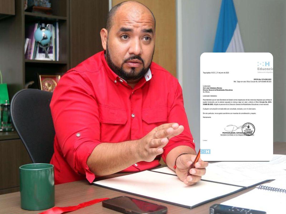 Daniel Sponda responde a funcionario de educación que ordenó prohibir manifestaciones religiosas