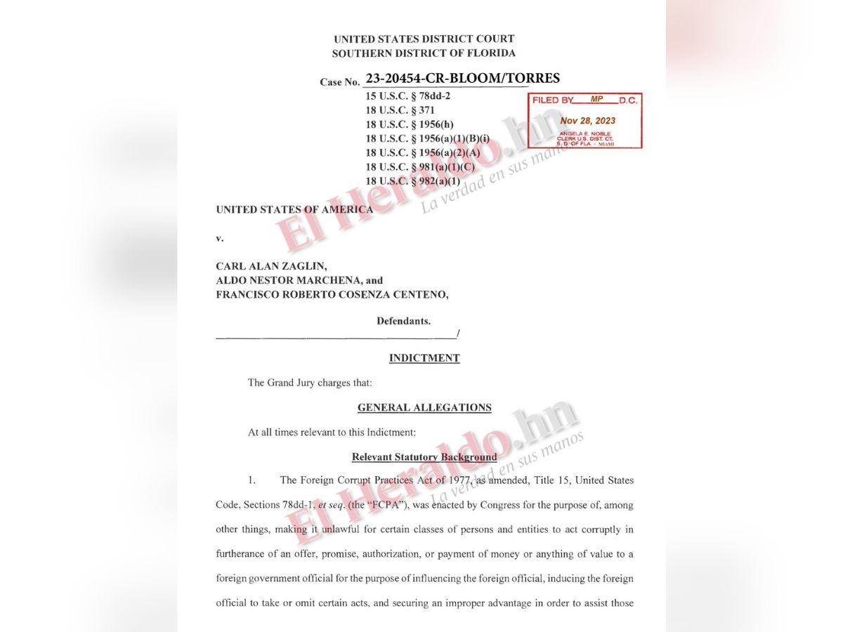 En la acusación, la Fiscalía de EUA detalla los movimientos realizados en la trama de corrupción.