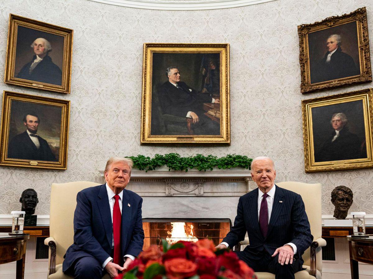 Así fue la reunión de Donald Trump y Joe Biden en la Casa Blanca