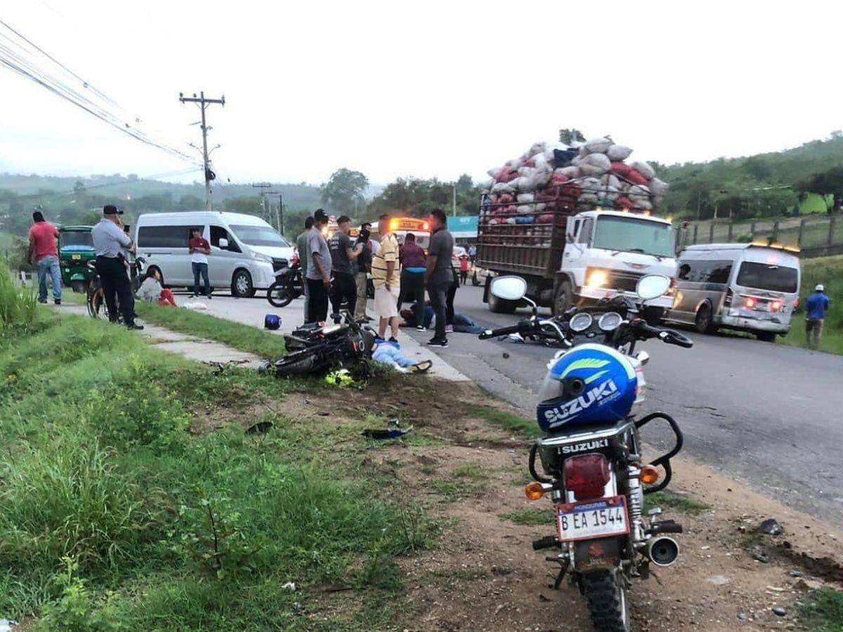 Dos motociclistas mueren en accidente vial en San Pedro Sula