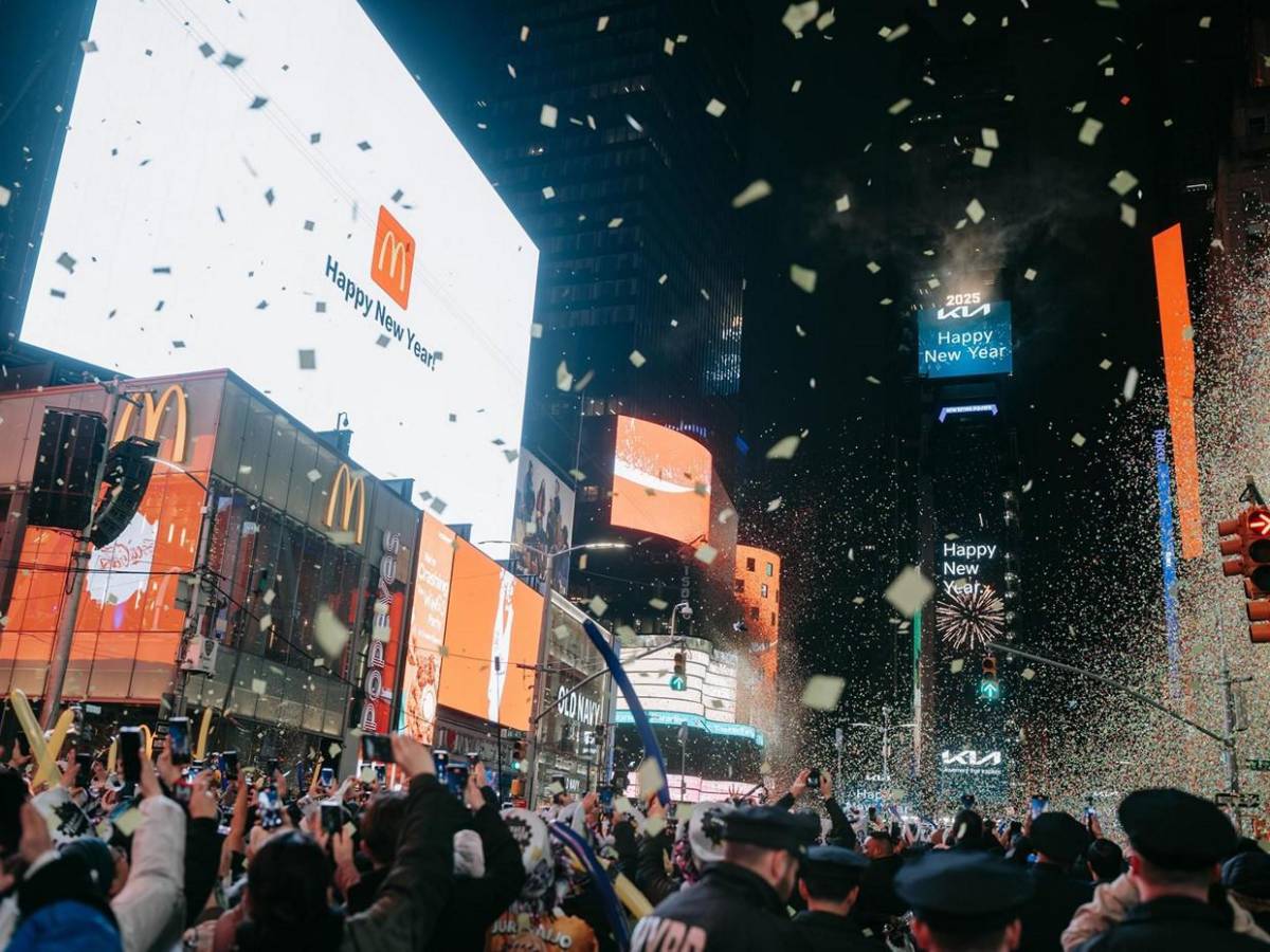 Así se vivió la bienvenida a 2025 en Times Square, Nueva York