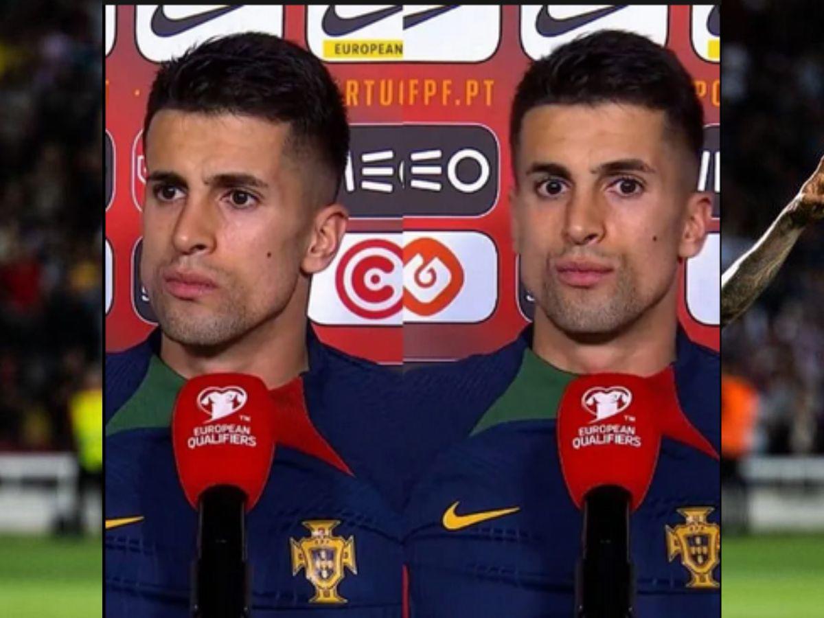 Joao Cancelo muestra de maneras muy controladas estas reacciones, como lo fue en la rueda de prensa que se da cuenta de la salida del City.