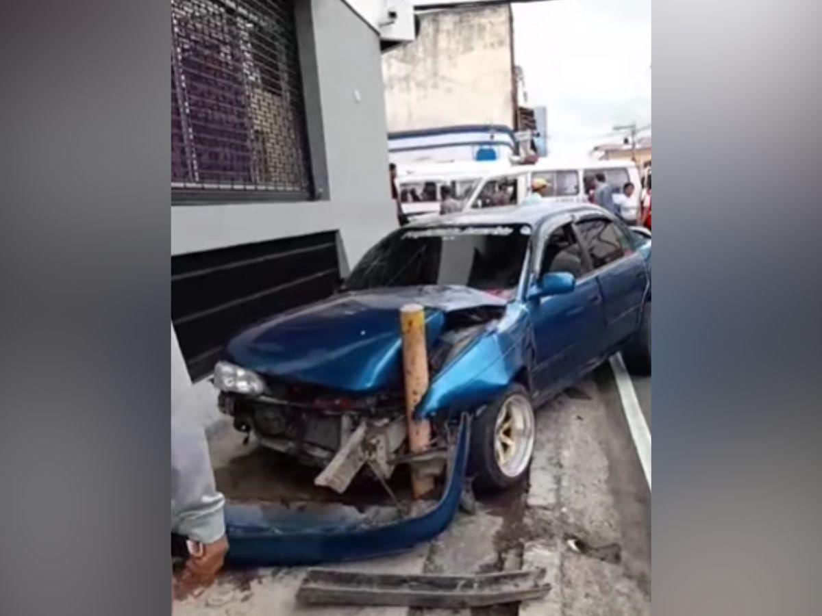 El incidente ocurrió en la tercera avenida de la ciudad gemela de Tegucigalpa.